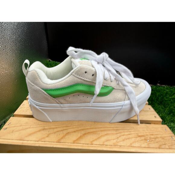 Vans -Old Skool-Platform Sneakers-Beige/White/Green-Size 6.5W - Picture 4 of 10